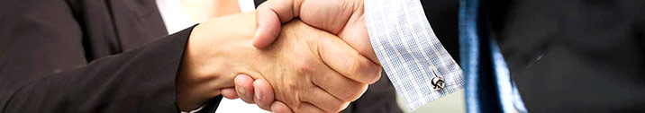 Lawyer and client shaking hands