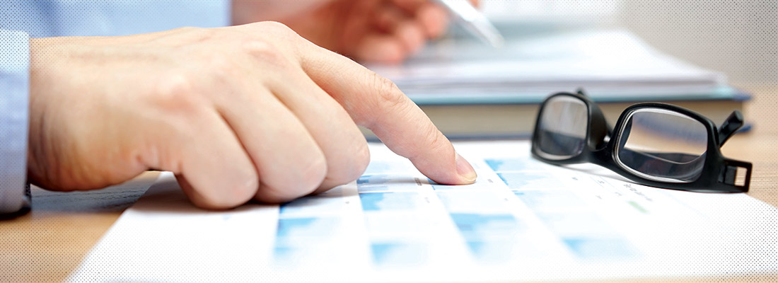 Man looking at chart