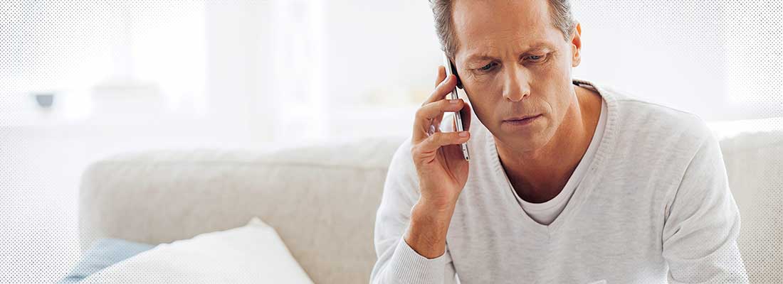 Man making phone call