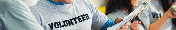 Man volunteering at food bank