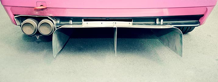 Pink car with accessory