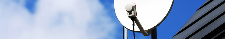 Satellite dish on home