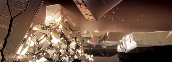 Shattered gold