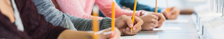 Students taking exam