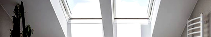 Two skylights in room