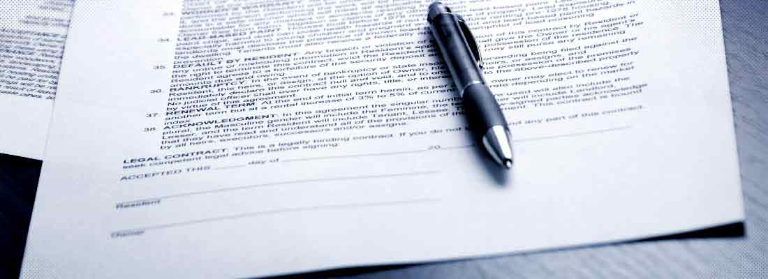 Unsigned legal contract