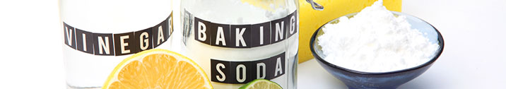 Vinegar and baking soda for cleaning