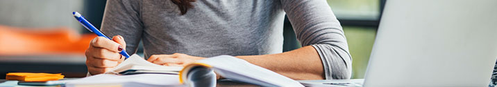 Woman filling out paperwork