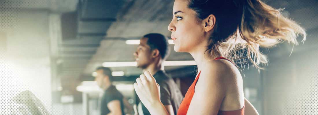 Woman on treadmill