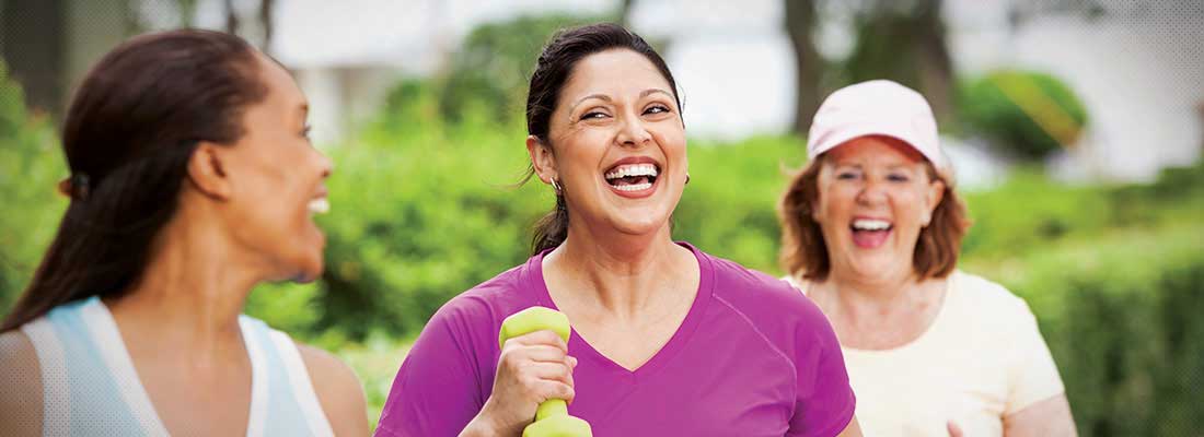 Women going for a walk