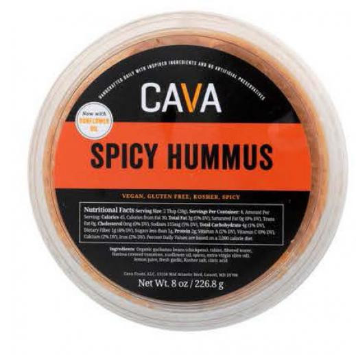 Cava Foods recalls spicy hummus