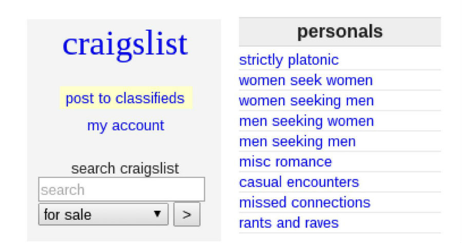 7 Days on Craigslist's Casual Encounters