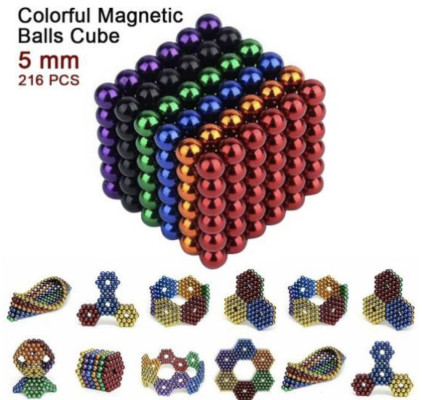 216 Set: Rainbow Neoballs 5mm Magnetic Balls Cube