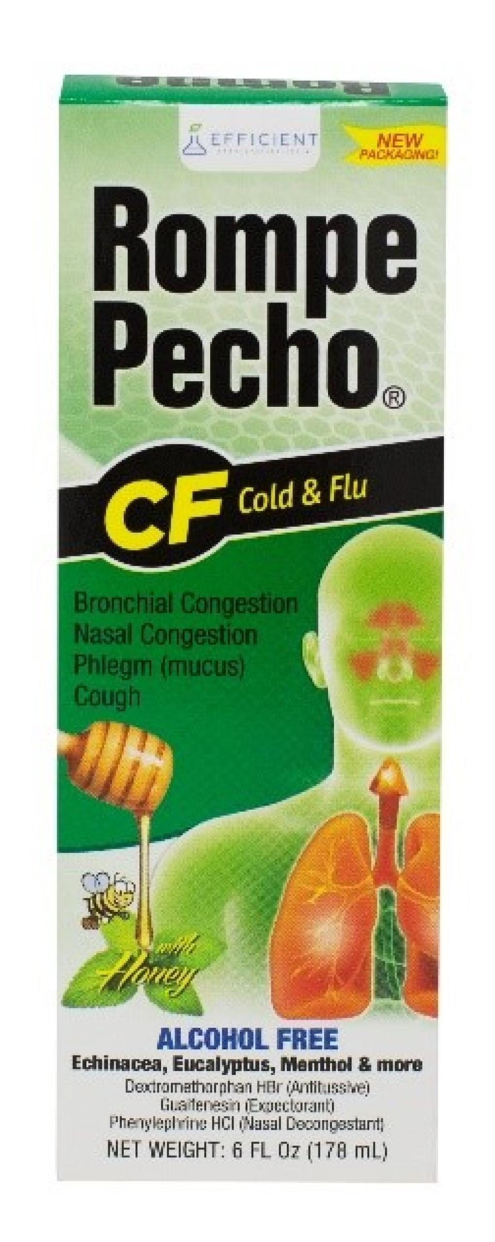 Efficient Laboratories recalls Rompe Pecho cold and flu treatments