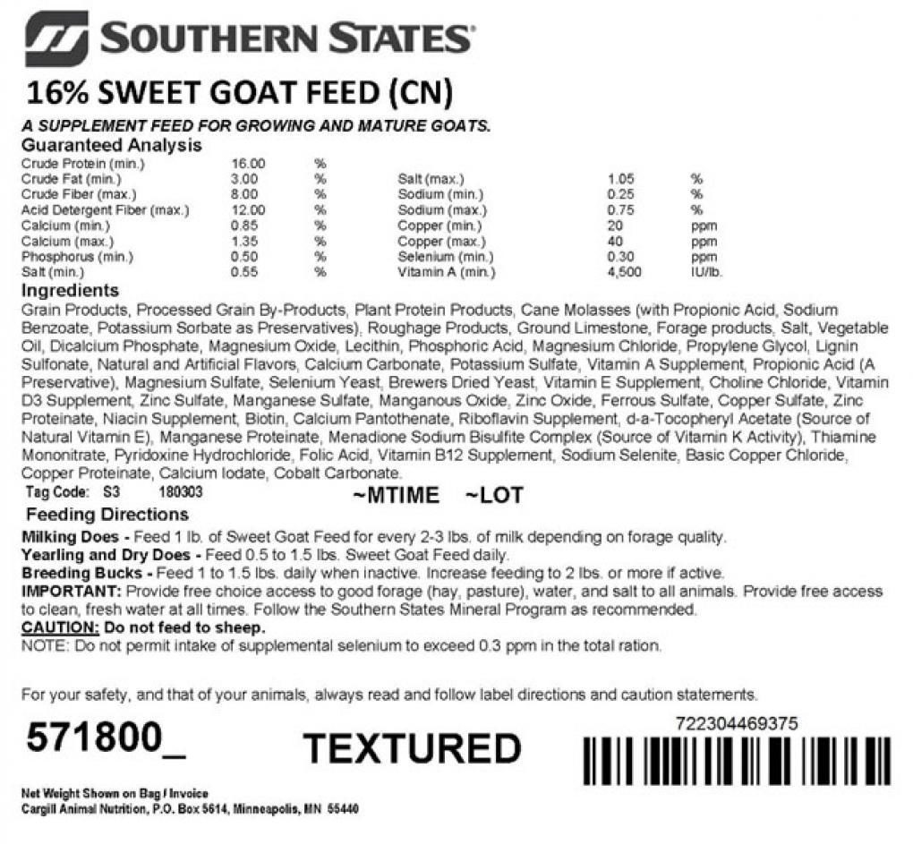 Cargill recalls select Southern States Feed