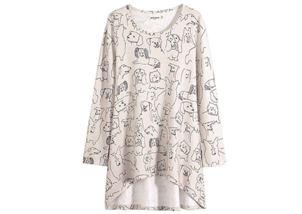 dog graphic print tunic