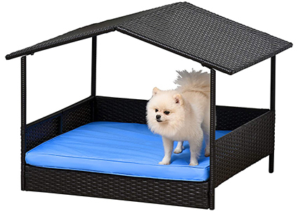 pawhut open doghouse