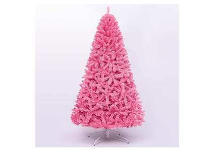 pink faux pine tree