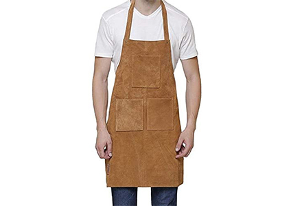 genuine leather work apron
