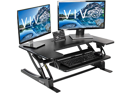 sleek adjustable stand up desk