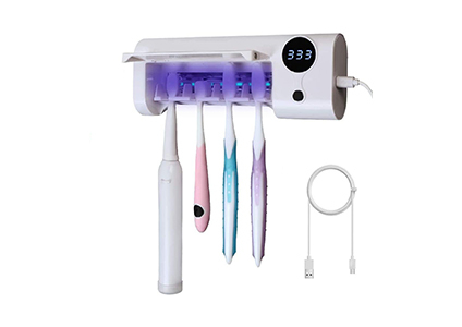 toothbrush holder and sanitizer