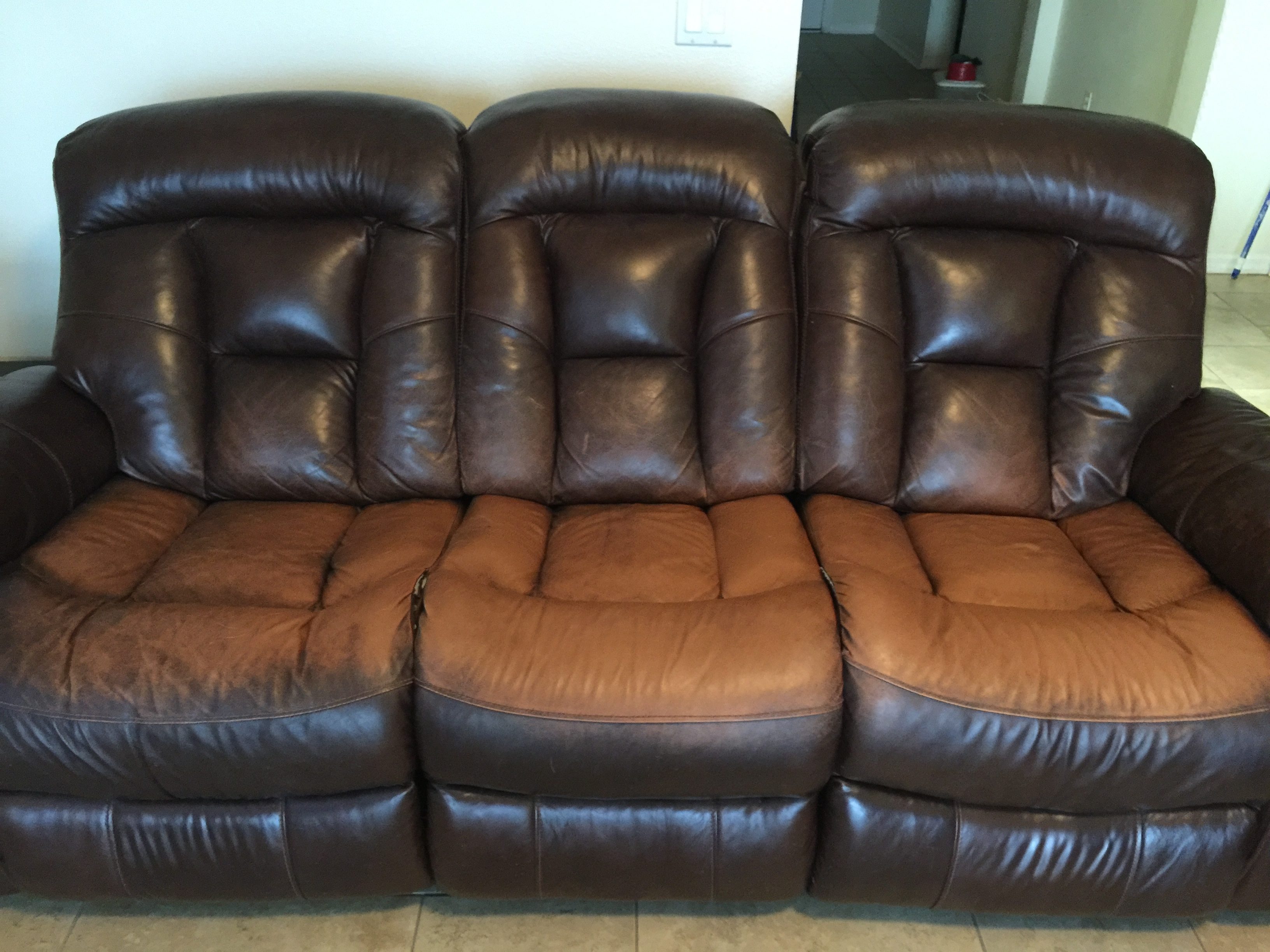 dying a leather sofa