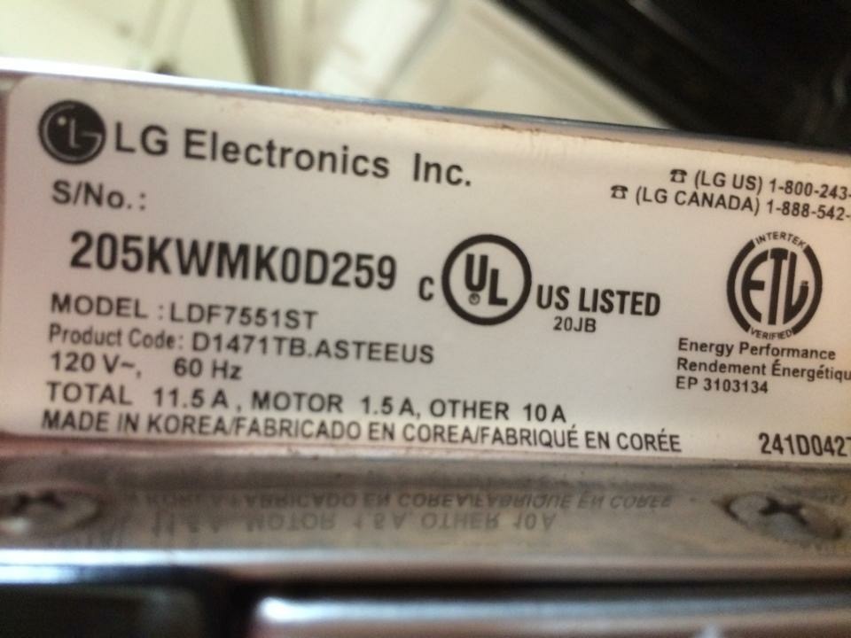 Lg Washer Serial Number