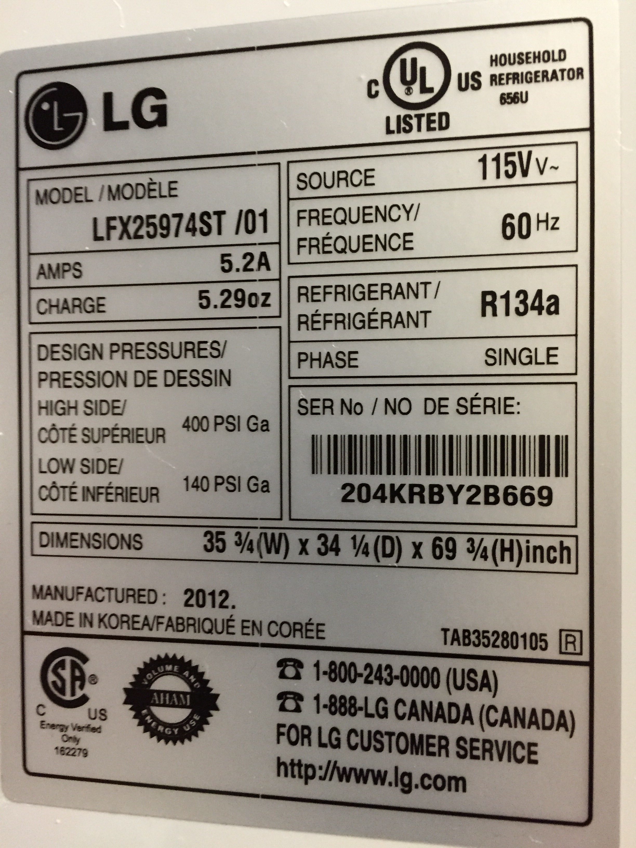 Lg Refrigerator Serial Number Decoder 2020 at Eula Saito blog