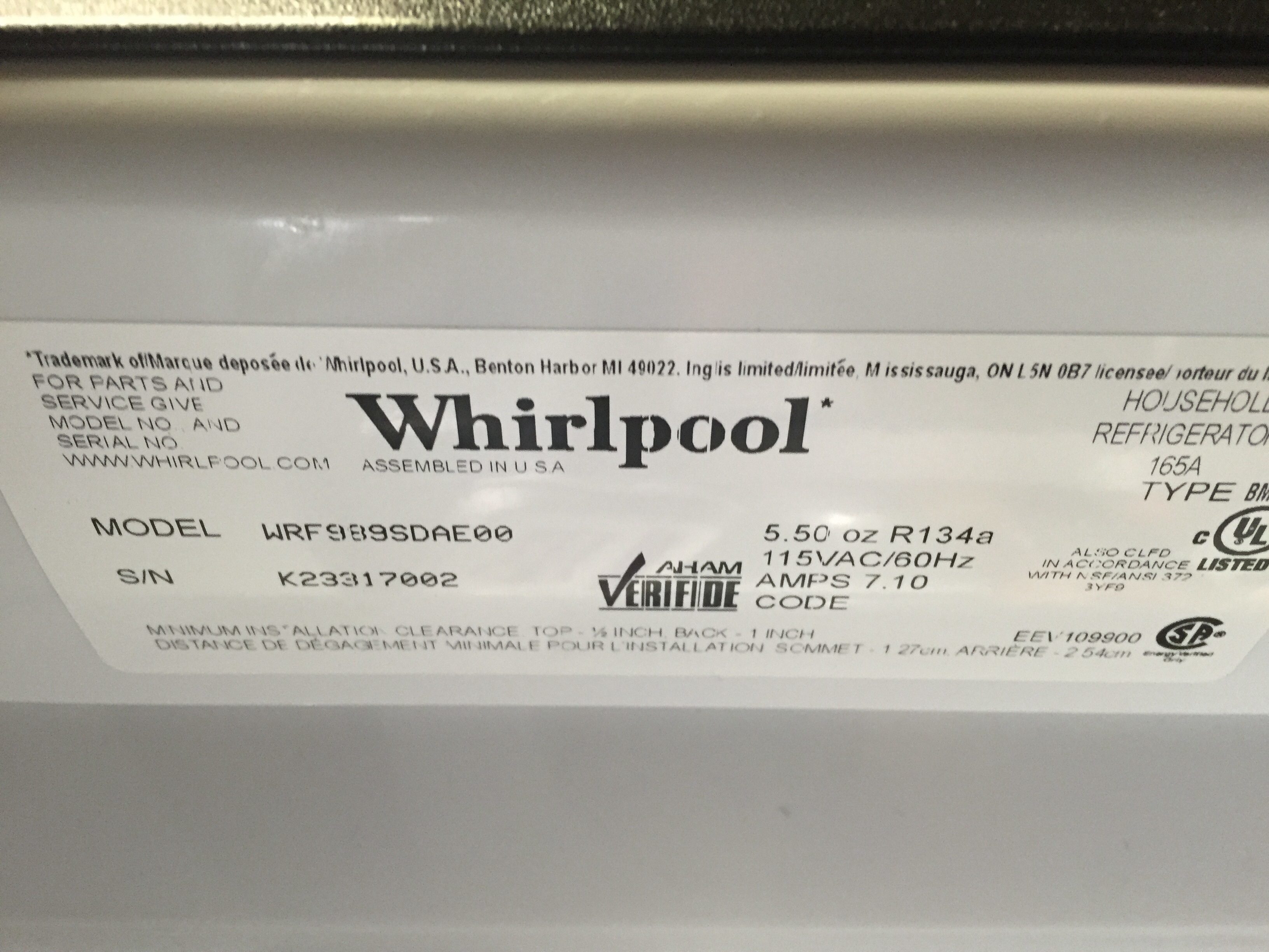 whirlpool washer serial numbers