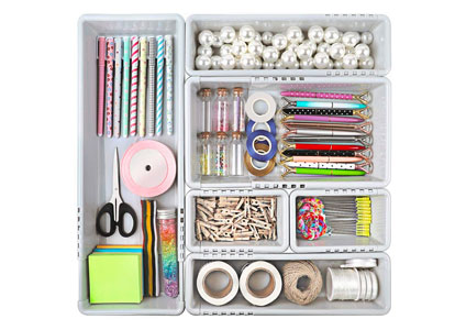 white drawer organizer
